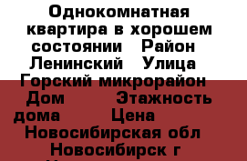 Однокомнатная квартира в хорошем состоянии › Район ­ Ленинский › Улица ­ Горский микрорайон › Дом ­ 39 › Этажность дома ­ 10 › Цена ­ 12 000 - Новосибирская обл., Новосибирск г. Недвижимость » Квартиры аренда   . Новосибирская обл.,Новосибирск г.